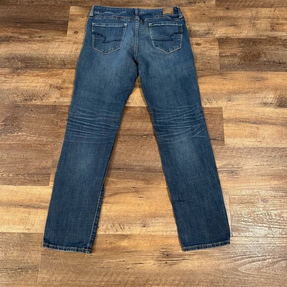 American Eagle Classic 8S Short Skinny Stretch Jeans Medium Wash Minimalist READ - Picture 2 of 8